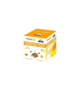Infusión de manzana, naranja y cúrcuma La Barraca PiramiTé - Paquete de 10 bolsitas