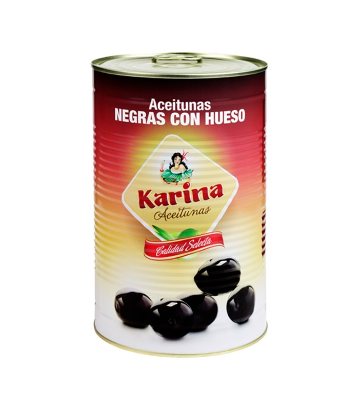 Aceitunas negras con hueso Karina - Lata de 4,3 kg