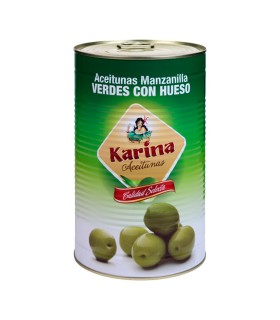 Aceitunas verdes con hueso Karina - Lata de 4,3 kg
