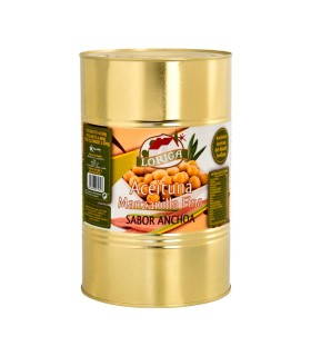 Aceitunas verdes sabor anchoa Loriga - Lata de 4,3 kg