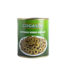 Aceitunas verdes en rodajas Cogasol - Lata de 3 kg