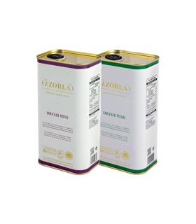 Aceite de oliva Aceites Cazorla - Estuche con 2 latas (1 L Royal + 1 L Picual)