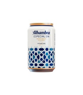 Cerveza sin alcohol Alhambra Especial Sin - 330 ml - Caja de 24 latas