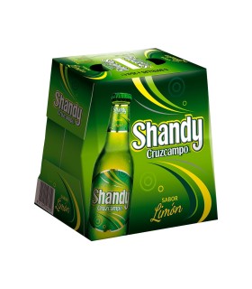 Cerveza Shandy Cruzcampo Limón - 250 ml - Pack de 6 botellas