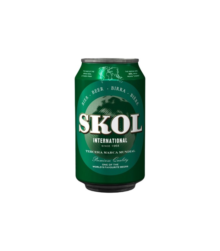 Cerveza Skol - 330 ml - Caja de 24 latas