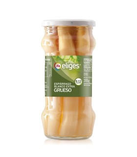 Espárragos blancos gruesos IFA Eliges 205 g - Tarro con 9/12 piezas