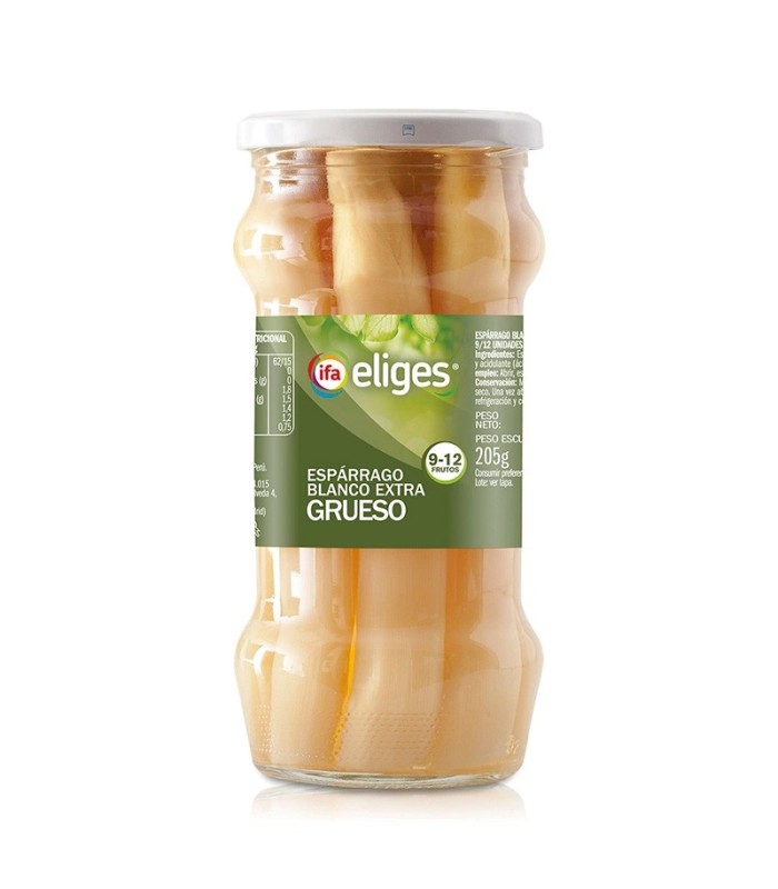 Espárragos blancos gruesos IFA Eliges 205 g - Tarro con 9/12 piezas
