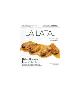 Mejillones gigantes en escabeche La Lata - Lata de 280 g con 10/14 piezas
