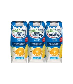 Zumo con leche Don Simón Fruta + Leche Caribe - 330 ml - Caja de 21 briks