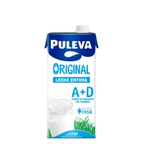 Leche entera Puleva Original A+D - 1 L - Caja de 6 briks