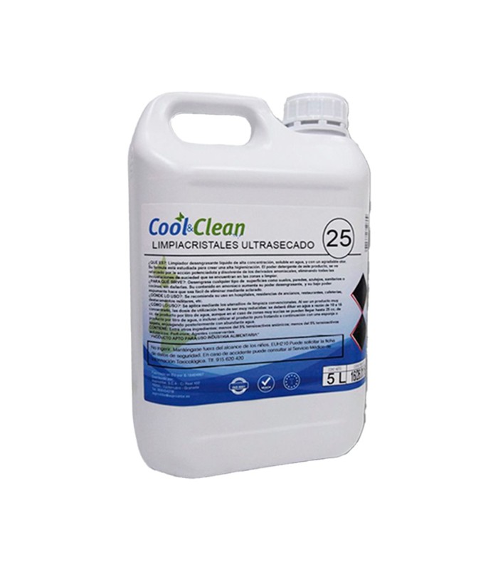 Limpiacristales ultrasecado Cool & Clean - Garrafa de 5 L
