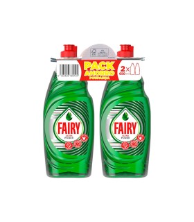 Lavavajillas manual Fairy Ultra Poder - 650 ml - Pack de 2 botellas