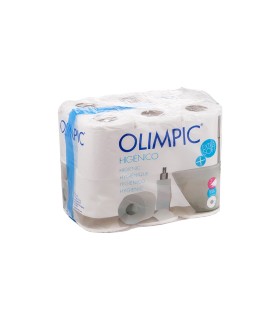 Papel higiénico de 2 capas Olimpic - Pack de 12 rollos
