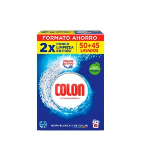 Detergente en polvo Colon | 95 lavados - 5 kg - Caja