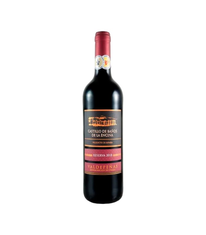 Vino tinto Castillo de Baños de la Encina | Reserva | D.O. Valdepeñas - 750 ml - Botella