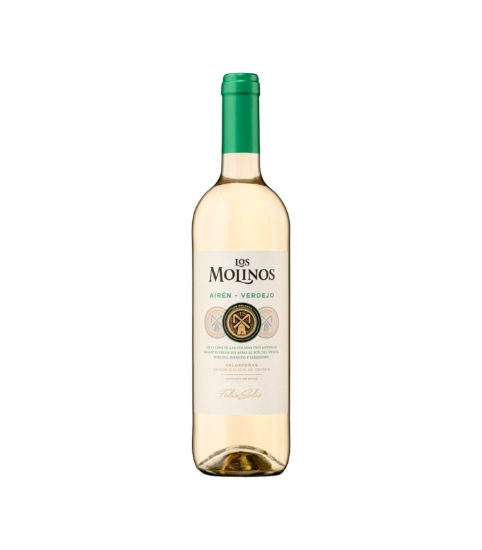 Vino blanco Los Molinos | Airén - Verdejo | D.O. Valdepeñas - 750 ml - Botella