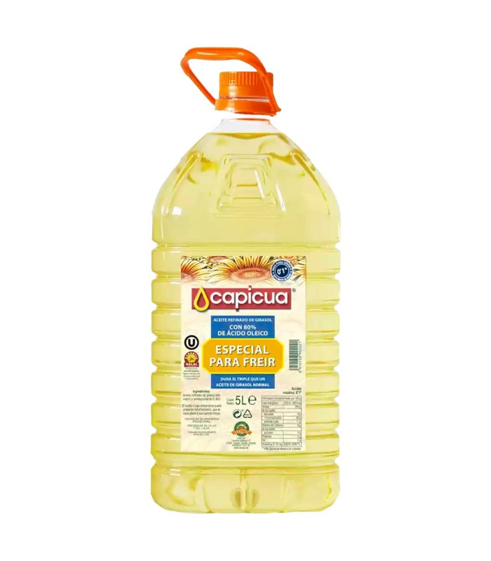 Aceite de girasol Capicua | Alto oleico 80% - 5 L - Garrafa