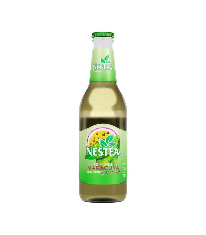 Refresco de té verde Nestea | Sabor maracuyá - 330 ml - Caja de 24 botellas