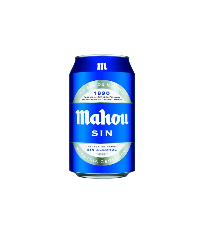 Cerveza sin alcohol Mahou Sin - 330 ml - Caja de 24 latas