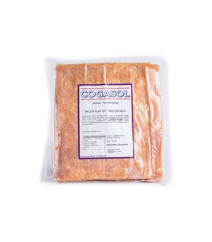 Bacon precortado Cogasol - 1kg (peso aproximado)