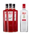 Pacharán Zoco - 1 L - Caja de 3 botellas + 1 botella de Anís dulce Zoco