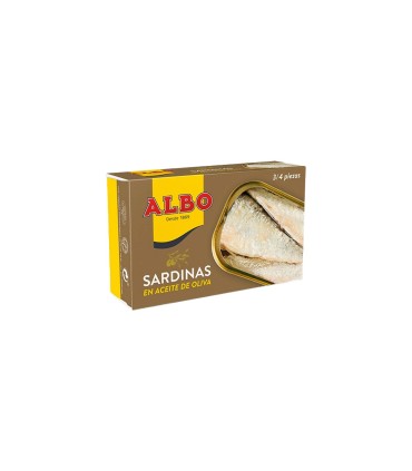 Sardinas en aceite de oliva Albo - 85 g - Caja de 6 latas
