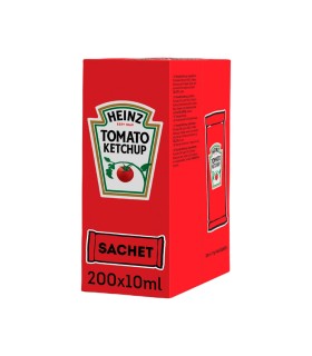 Ketchup monodosis Heinz - 10 ml - Caja de 200 sobres