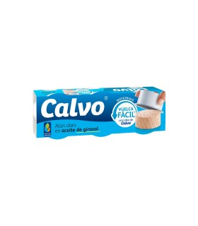 Atún claro en aceite de girasol Calvo - 65 g - Pack de 3 latas