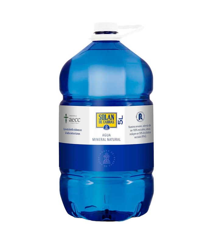 Agua mineral Solán de Cabras - 5 L - Caja de 3 garrafas