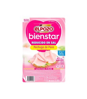 Pechuga de pavo en lonchas El Pozo Bienstar - 65 g - Caja de 19 unidades