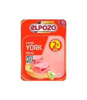 Fiambre york sándwich en lonchas ElPozo - 300 g - Caja de 12 unidades