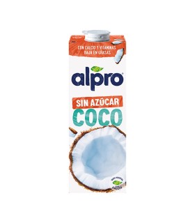 Bebida de coco Alpro | Sin azúcar - 1 L - Caja de 6 briks