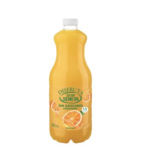 Néctar de naranja Don Simón Disfruta | Sin azúcar - 1,5 L - Caja de 6 botellas