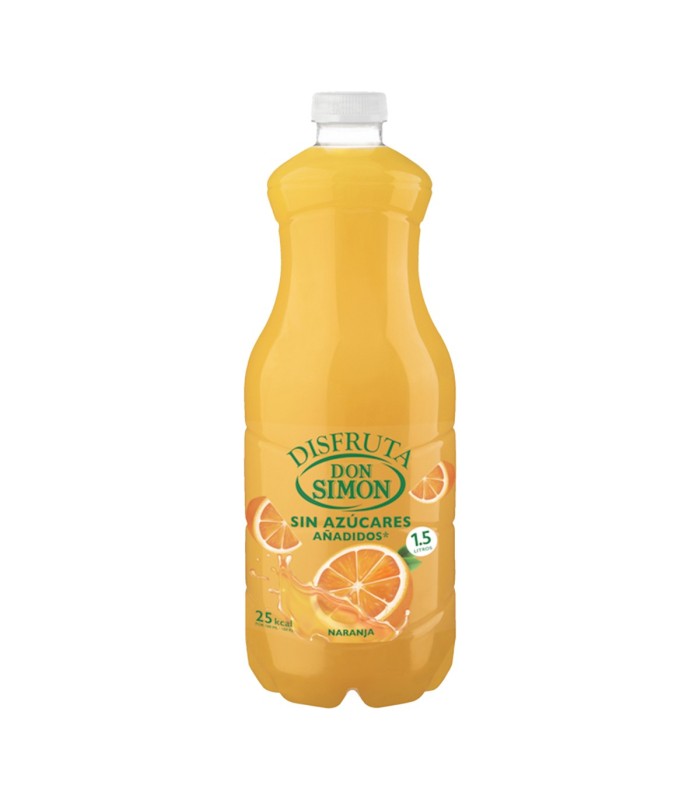 Néctar de naranja Don Simón Disfruta | Sin azúcar - 1,5 L - Caja de 6 botellas