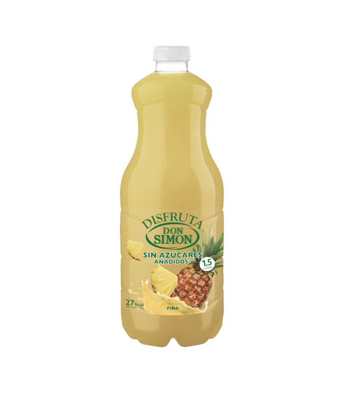 Néctar de piña Don Simón Disfruta | Sin azúcar - 1,5 L - Caja de 6 botellas