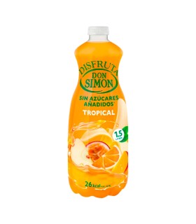 Néctar tropical Don Simón Disfruta | Sin azúcar - 1,5 L - Caja de 6 botellas