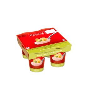 Yogur de macedonia Pascual - 125 g - Pack de 4 tarrinas