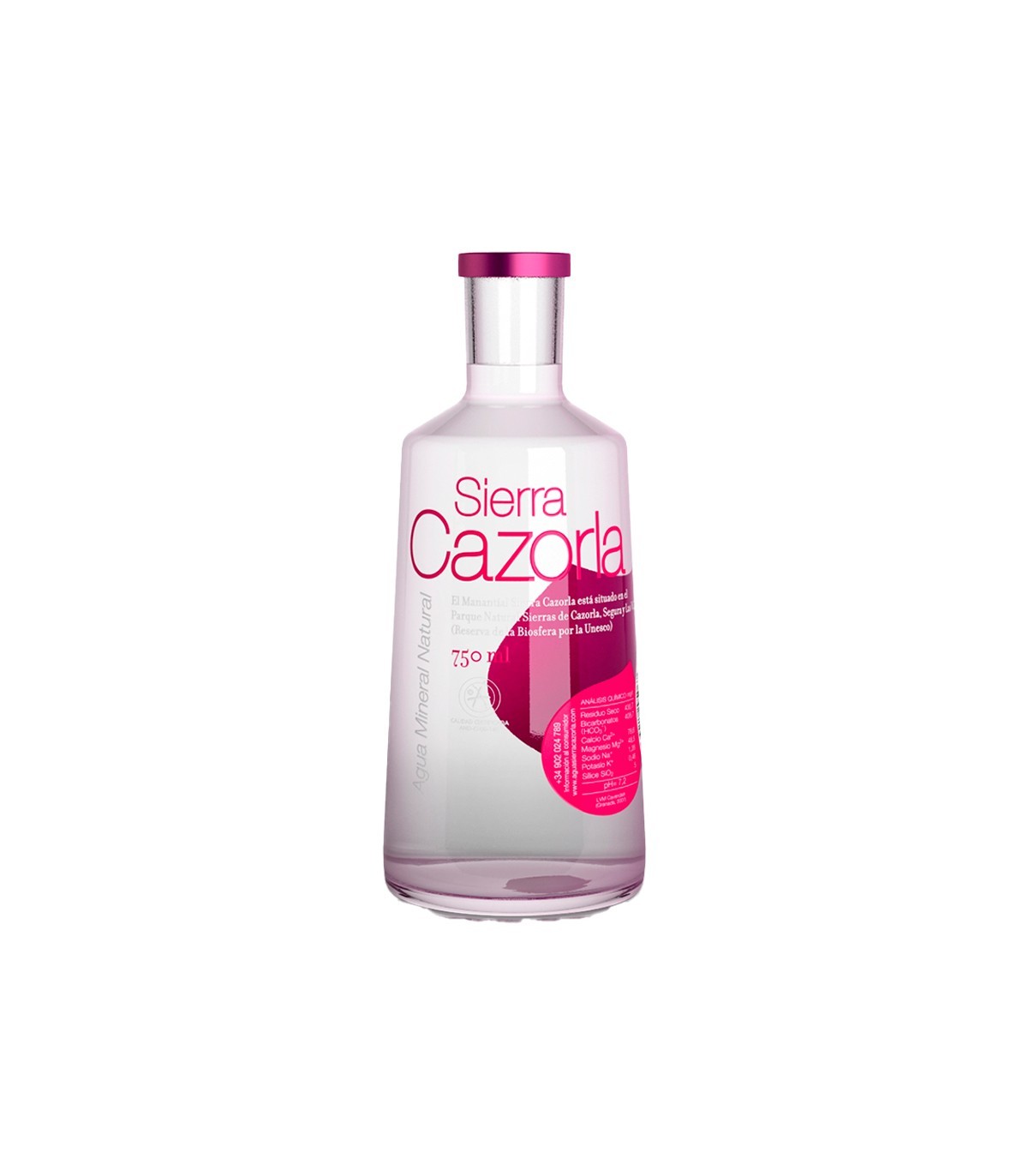 Agua mineral Sierra Cazorla - 750 ml - Caja retornable de 16 botellas