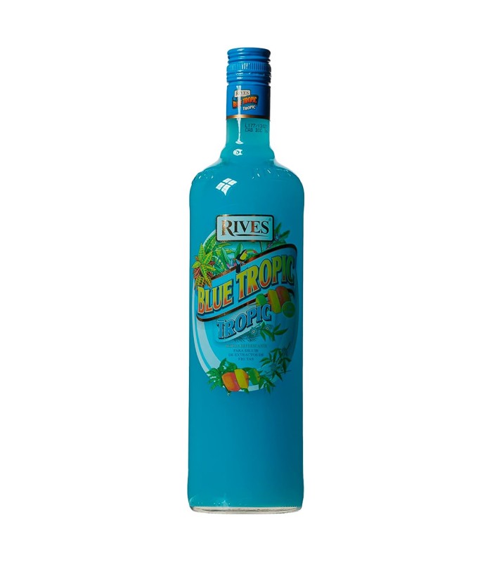 Licor sin alcohol Rives Blue Tropic - 1 L - Botella