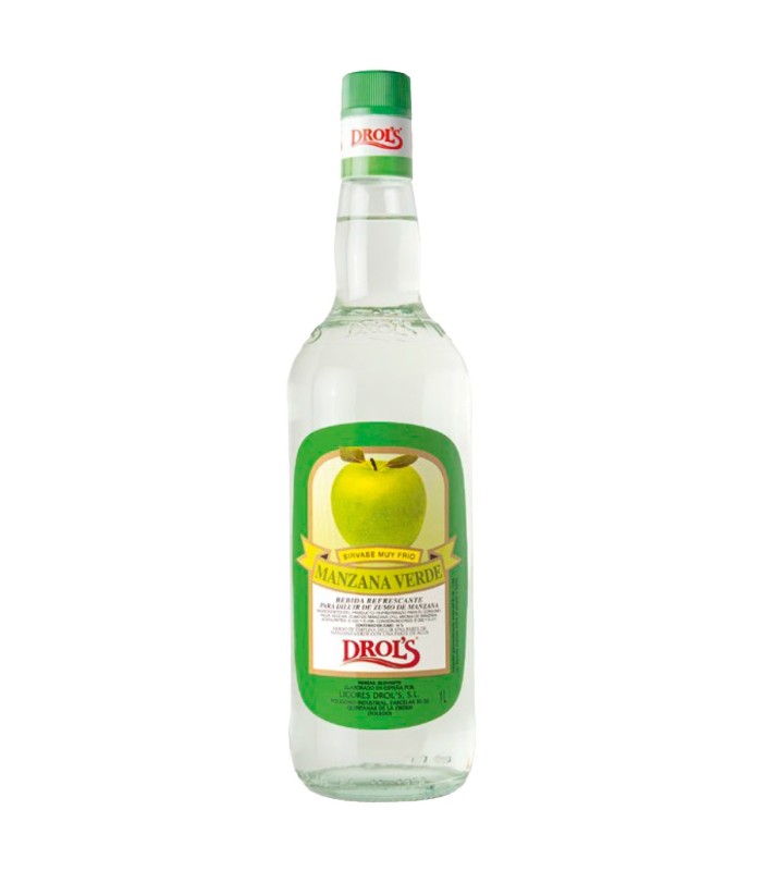 Licor de manzana verde sin alcohol Drol's - 1 L - Botella