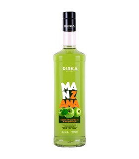Licor de manzana verde sin alcohol Riska - 1 L - Botella