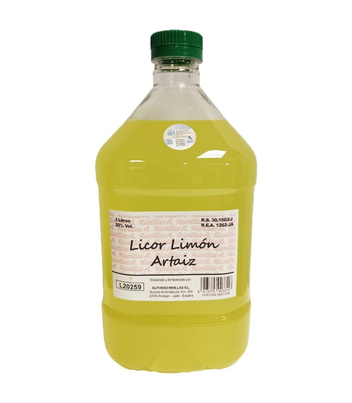Licor de limón Artaiz - 3 L - Garrafa