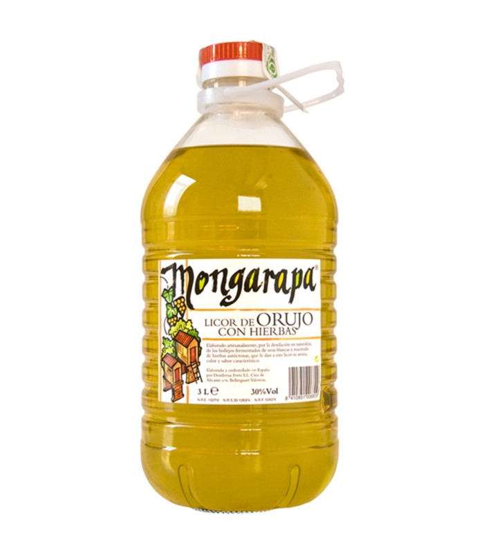 Licor de orujo con hierbas Mongarapa - 3 L - Garrafa