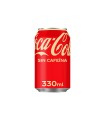 Refresco de cola Coca-Cola sin cafeína 330 ml - Caja de 24 latas