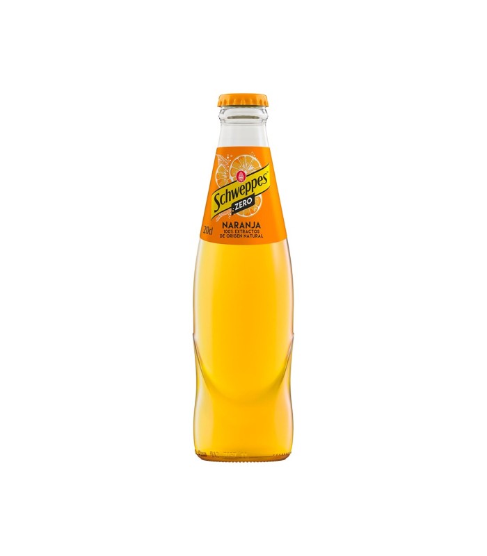 Refresco Schweppes Naranja Zero - 200 ml - Caja retornable de 28 botellas