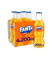 Refresco de naranja Fanta Naranja 200 ml - Caja de 6 packs de 4 botellas