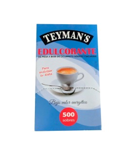 Sacarina monodosis Teyman's 1 g - Caja de 500 sobres